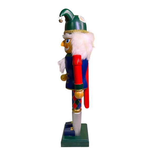 Wooden Court Jester Nutcracker Christmas Holiday Multicolor *READ* - Picture 3 of 13
